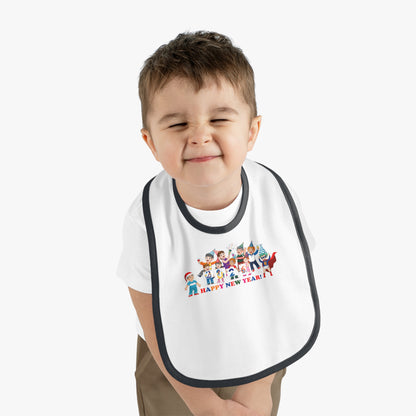 Baby Bib - Happy new year from super kiddo - [[{"value":"Wonderwear Kid"}]]
