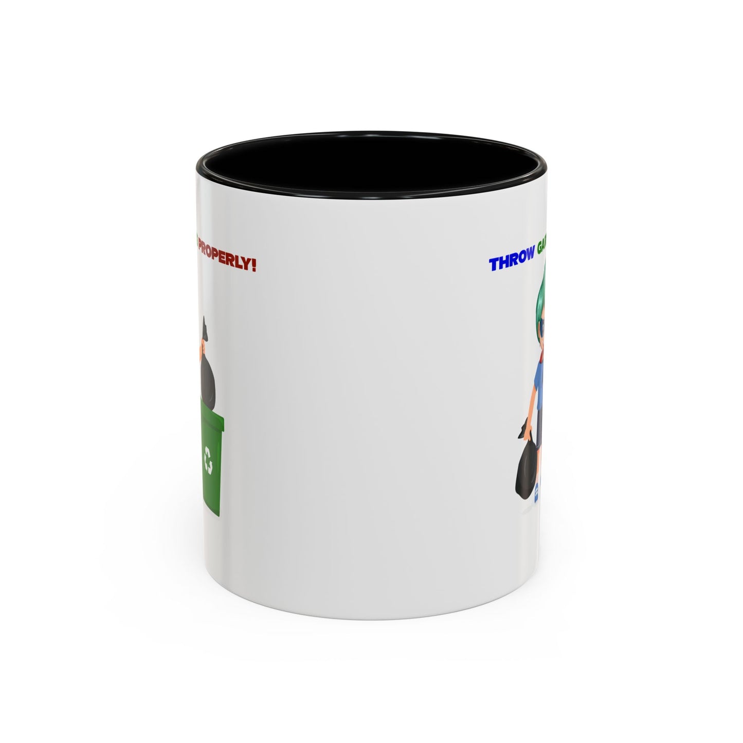 Accent Coffee Mug - Super kiddo taking trash out