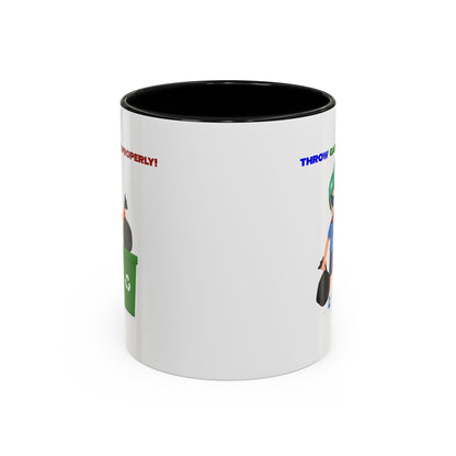 Accent Coffee Mug - Super kiddo taking trash out - [[{"value":"Wonderwear Kid"}]]