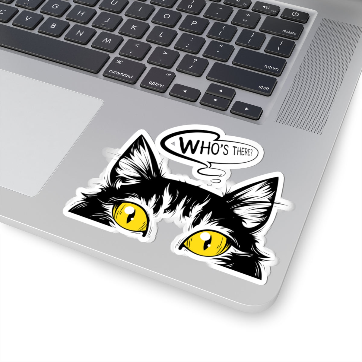 Kiss-Cut Vinyl Decals - Whos there cat