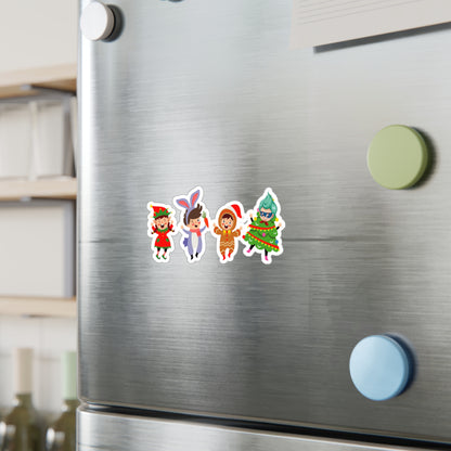 Christmas Kiss-Cut Vinyl Decals – Super kiddo in christmas tree attire - [[{"value":"Wonderwear Kid"}]]
