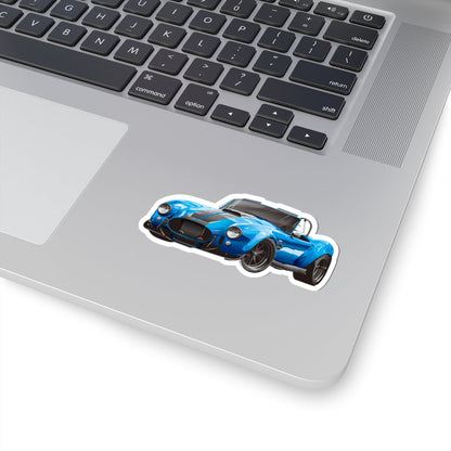 Kiss-Cut Stickers - Classic Blue Muscle Car Printify