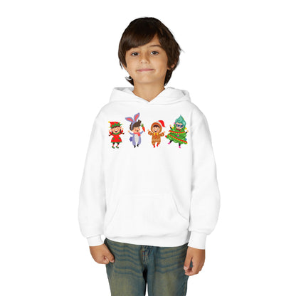 Youth Heavy Blend Hooded Sweatshirt - Super kiddo in christmas tree attire - [[{"value":"Wonderwear Kid"}]]