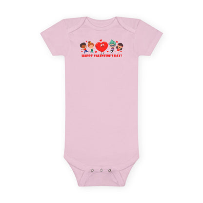 Infant Jersey One Piece - Valentines - Super kiddo and three friends - [[{"value":"Wonderwear Kid"}]]
