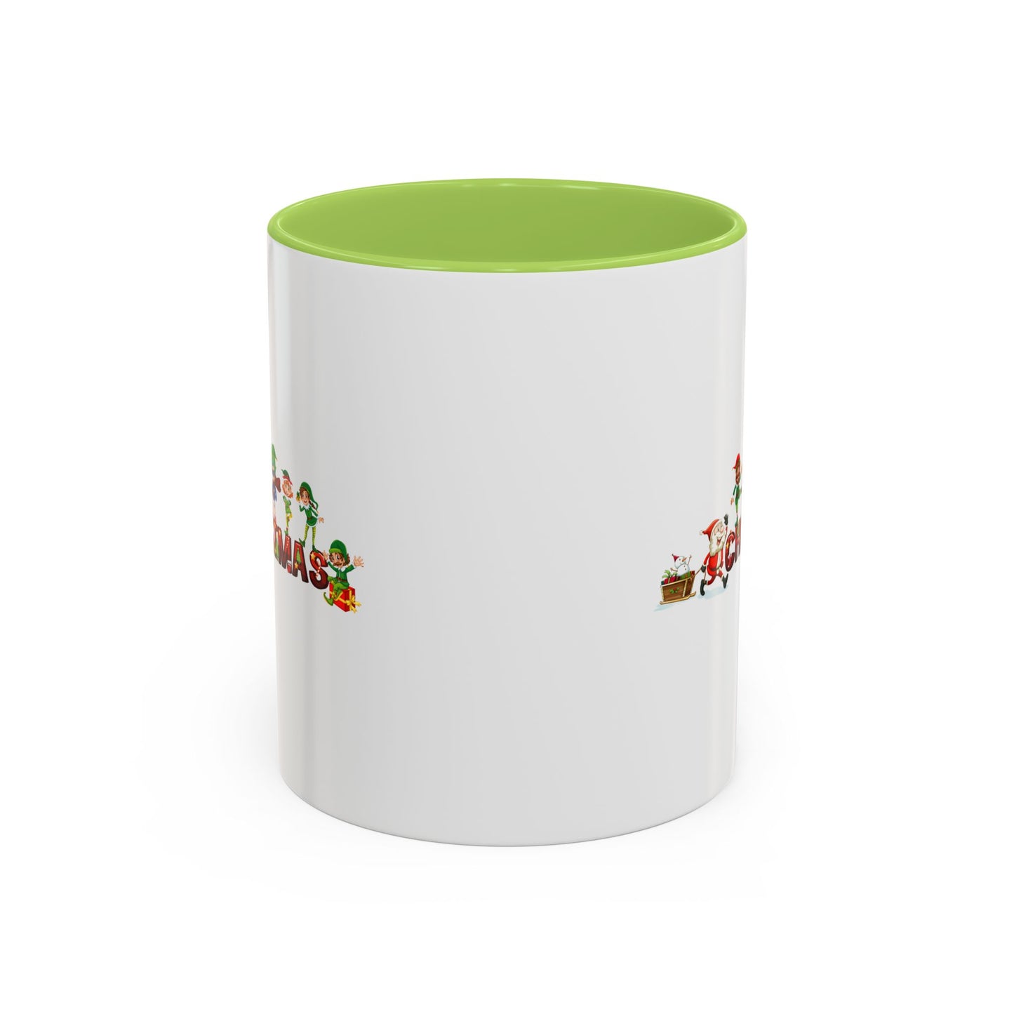 Accent Coffee Mug - Christmas with santa claus and friends