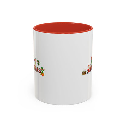 Accent Coffee Mug - Christmas with santa claus and friends - [[{"value":"Wonderwear Kid"}]]