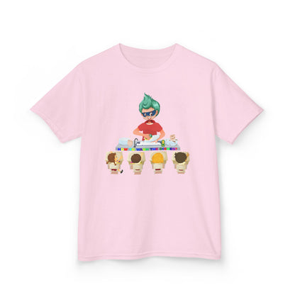 Kids Heavy Cotton™ Tee - Little kiddo teaching to wash dishes - [[{"value":"Wonderwear Kid"}]]