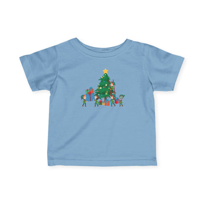 Infant Fine Jersey Tee - Super kiddo putting gifts on christmas tree - [[{"value":"Wonderwear Kid"}]]
