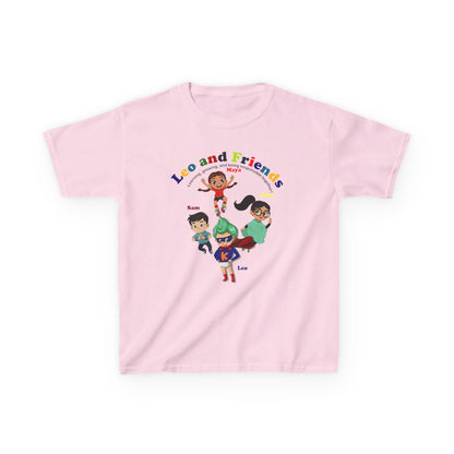 Kids Heavy Cotton™ Tee - Leo & Friends - Learning and growing - [[{"value":"Wonderwear Kid"}]]