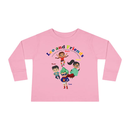 Toddler Long Sleeve Tee - Leo & Friends - Learning and growing - [[{"value":"Wonderwear Kid"}]]