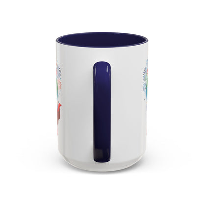 Accent Coffee Mug - Super kiddo holding globe - [[{"value":"Wonderwear Kid"}]]