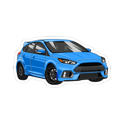 Kiss-Cut Stickers - Blue Car Printify