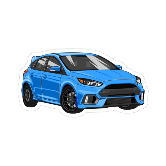 Kiss-Cut Stickers - Blue Car Printify