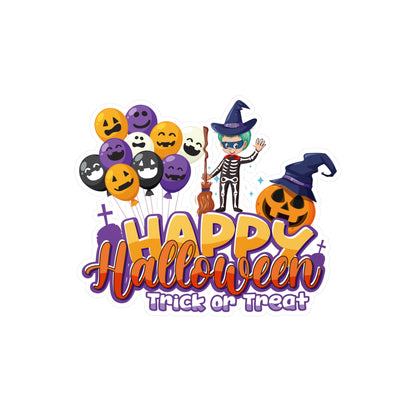 Halloween Kiss-Cut Vinyl Decals – Happy halloween trick or treat - [[{"value":"Wonderwear Kid"}]]