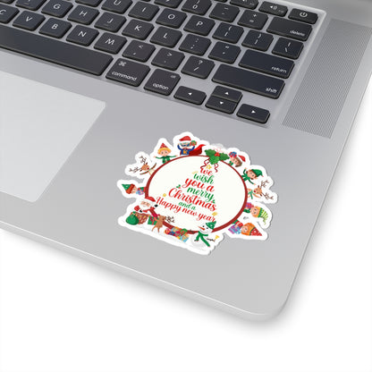 Kiss-Cut Stickers - We wish you a merry christmas - [[{"value":"Wonderwear Kid"}]]