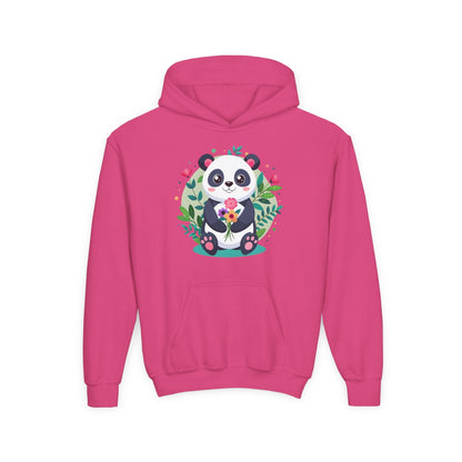 Youth Heavy Blend Hooded Sweatshirt - Adorable panda Printify