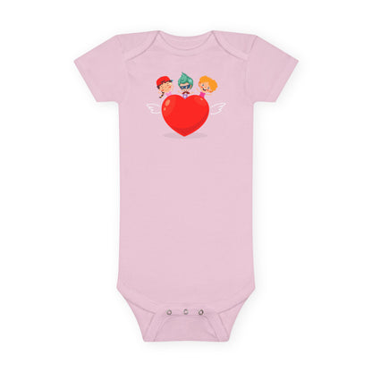 Infant Jersey One Piece - Valentines - Super kiddo on top of heart - [[{"value":"Wonderwear Kid"}]]