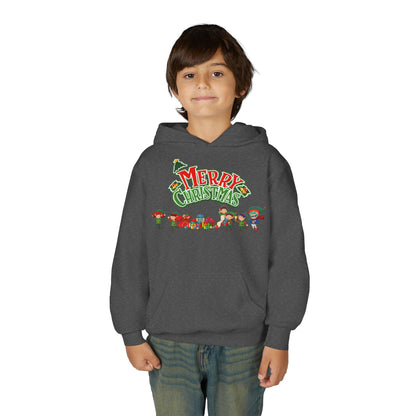 Youth Heavy Blend Hooded Sweatshirt - Merry christmas from super friends - [[{"value":"Wonderwear Kid"}]]