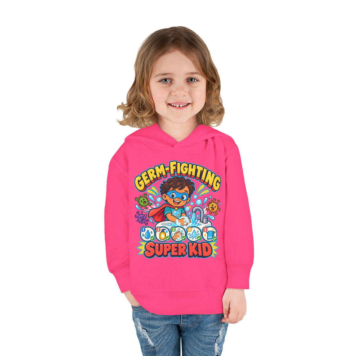 Toddler Hoodie — Germ-Fighting Super Kid