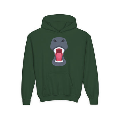 Youth Heavy Blend Hooded Sweatshirt -  Rhinos face Printify