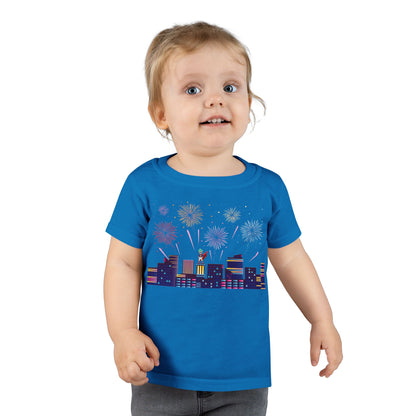 Toddler T-shirt - Super kiddo with fireworks - [[{"value":"Wonderwear Kid"}]]