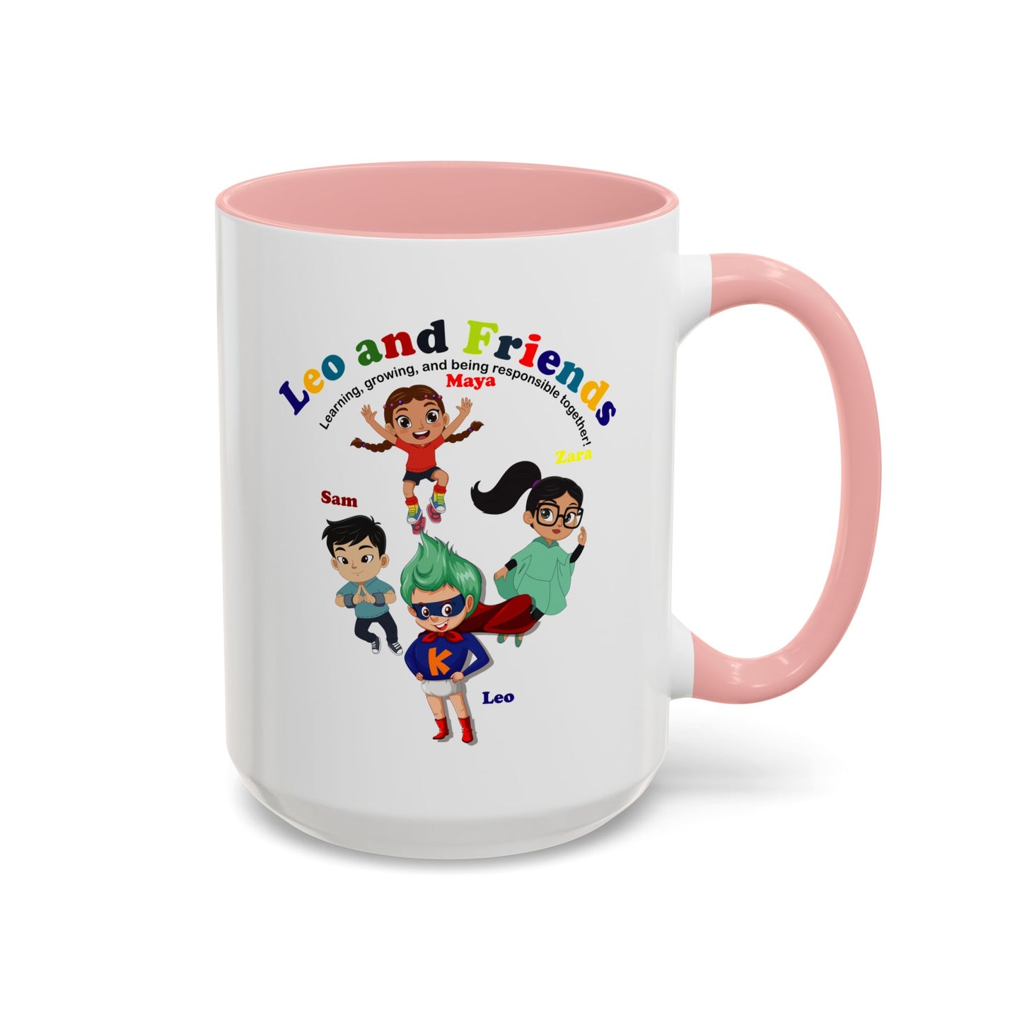 Accent Coffee Mug - Leo & Friends - Learning and growing