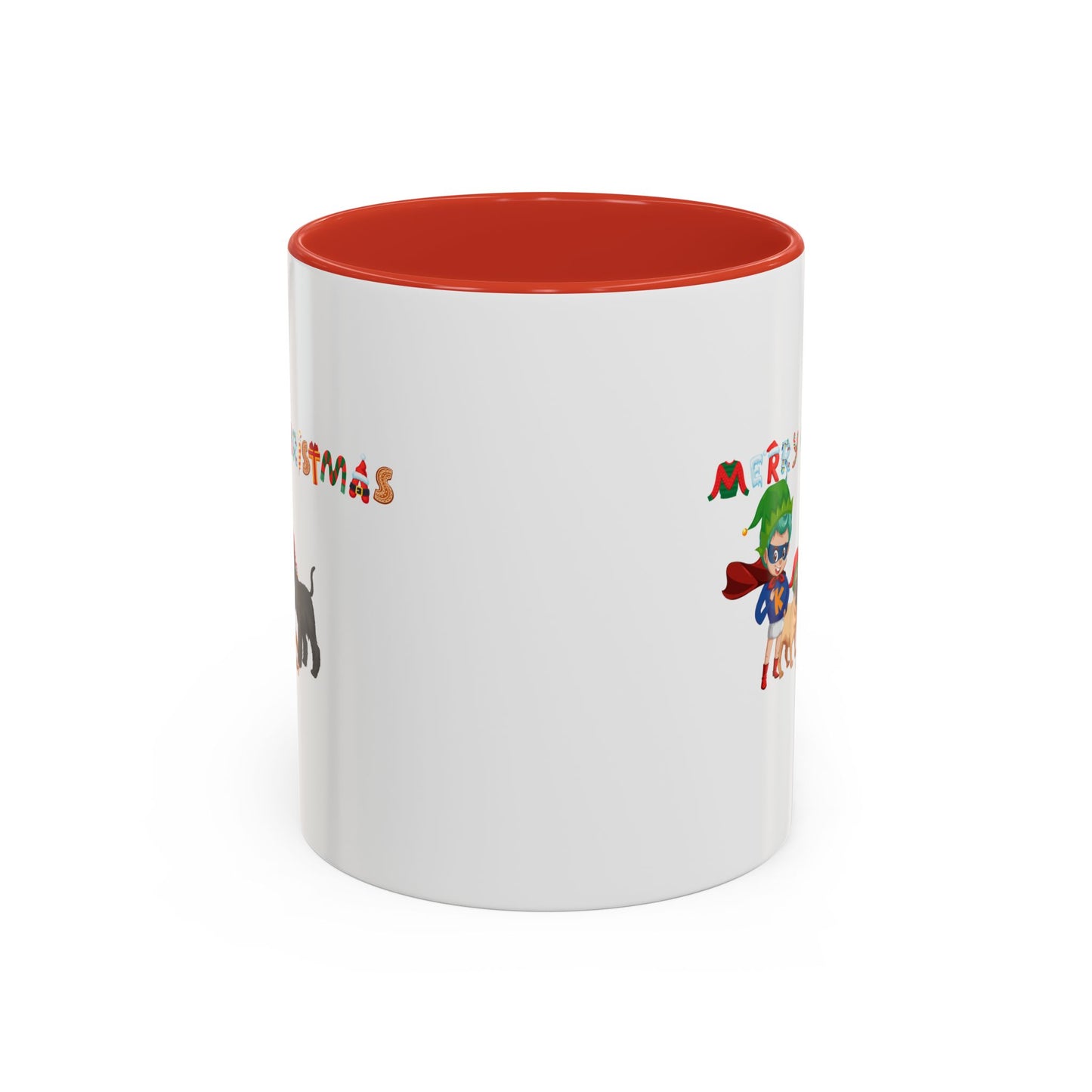 Accent Coffee Mug - Super kiddo woith pet friends