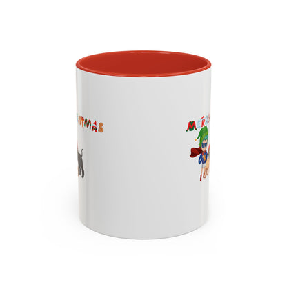 Accent Coffee Mug - Super kiddo woith pet friends - [[{"value":"Wonderwear Kid"}]]