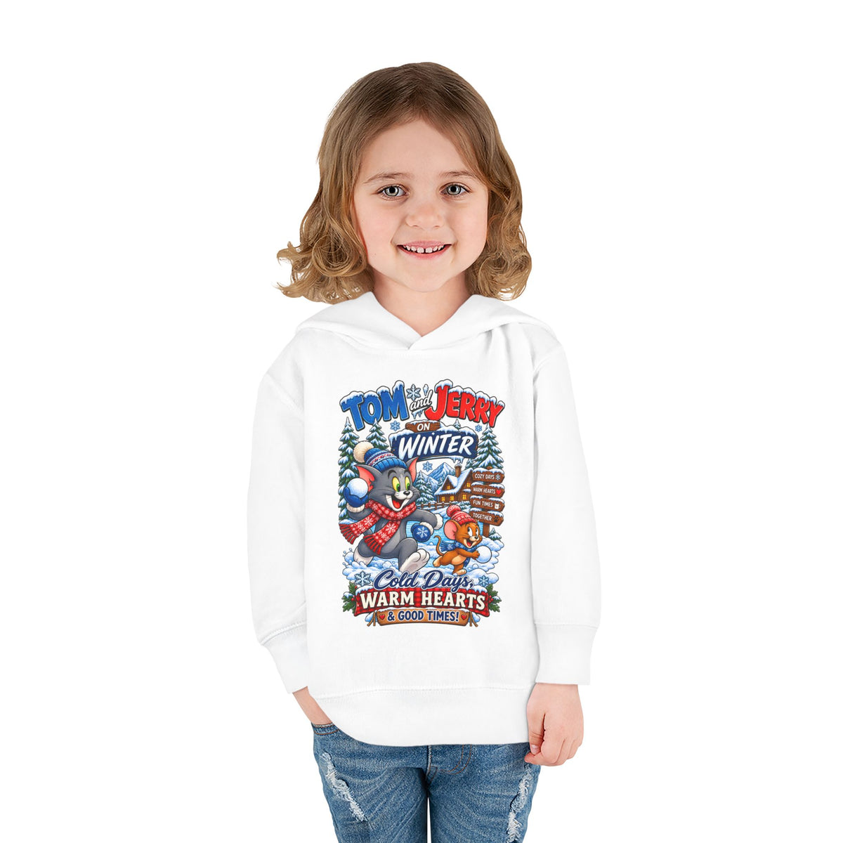 Toddler Hoodie — Tom and Jerry’s Cozy Winter Adventure