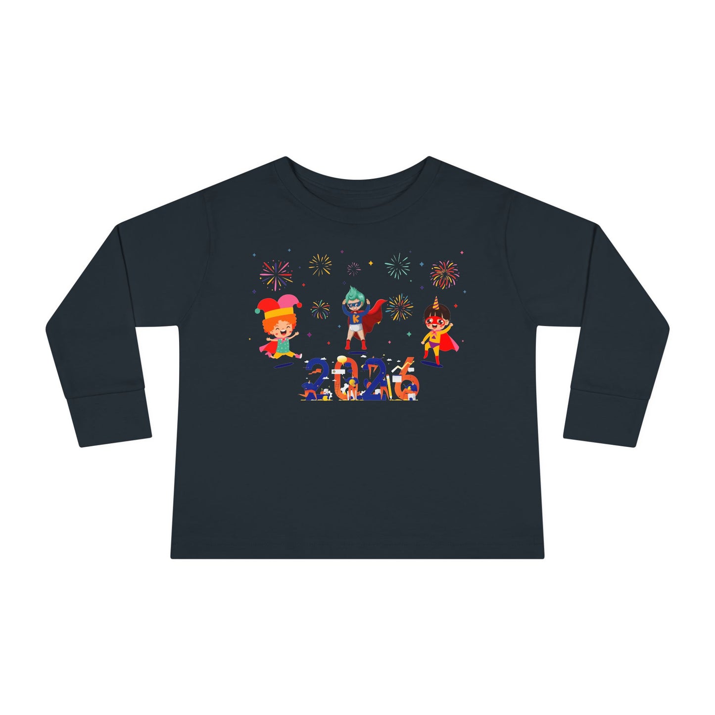 Toddler Long Sleeve Tee - Super kiddo and other hero - [[{"value":"Wonderwear Kid"}]]