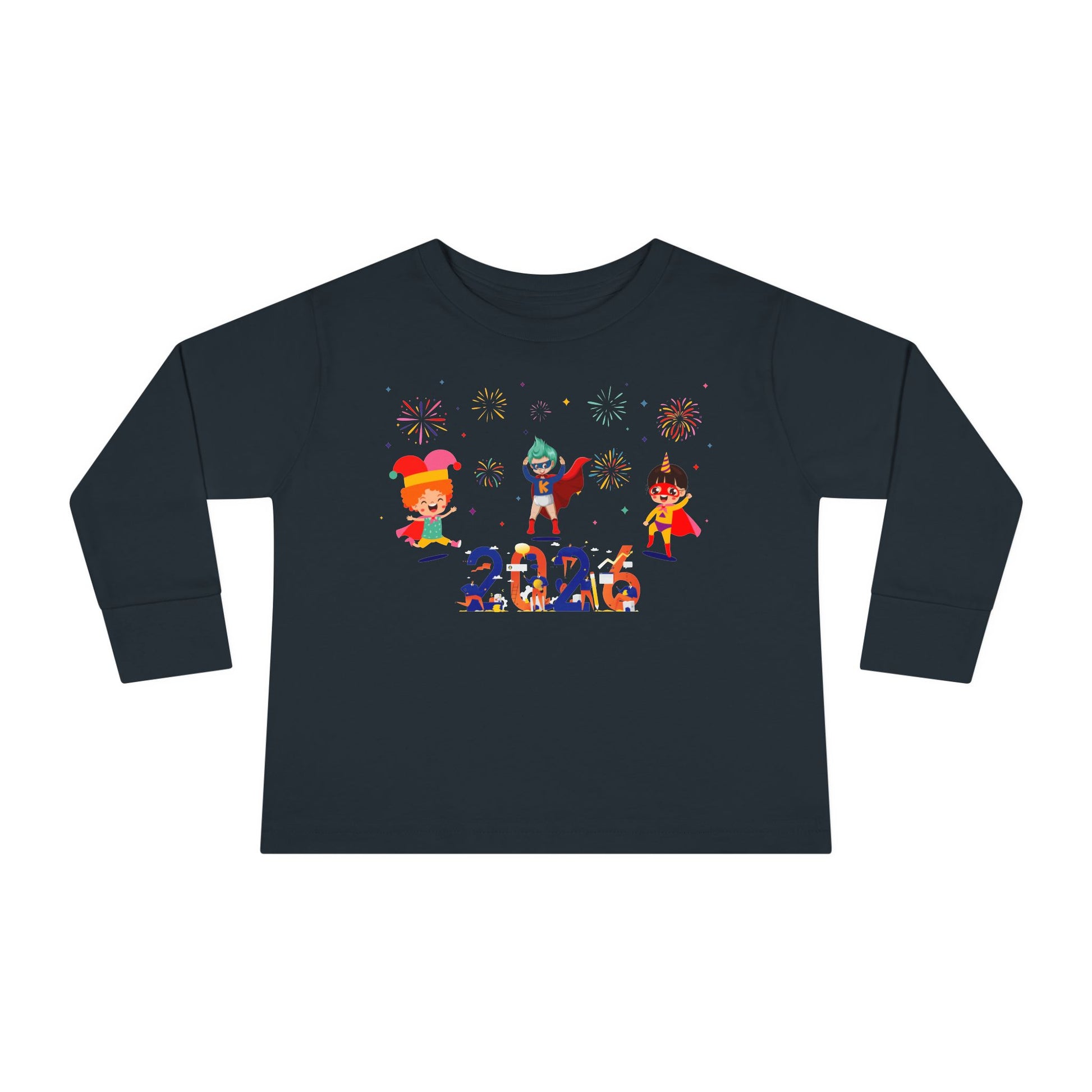 Toddler Long Sleeve Tee - Super kiddo and other hero - [[{"value":"Wonderwear Kid"}]]
