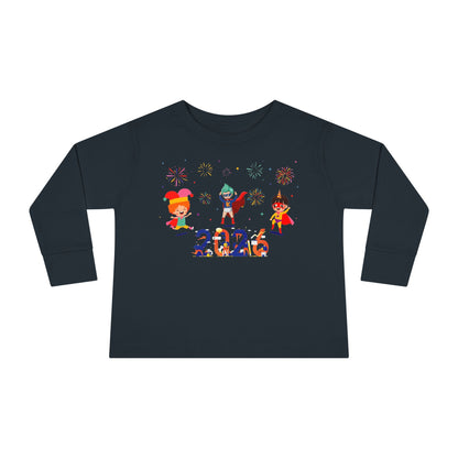 Toddler Long Sleeve Tee - Super kiddo and other hero - [[{"value":"Wonderwear Kid"}]]
