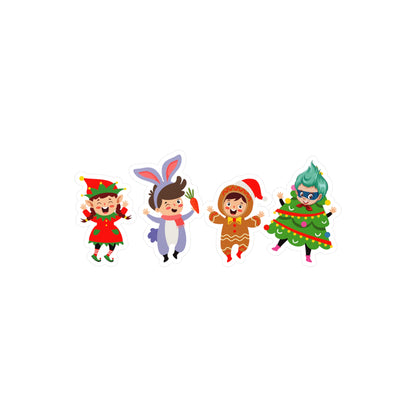 Christmas Kiss-Cut Vinyl Decals – Super kiddo in christmas tree attire - [[{"value":"Wonderwear Kid"}]]