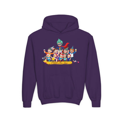 Youth Heavy Blend Hooded Sweatshirt - Happy new year with friends - [[{"value":"Wonderwear Kid"}]]