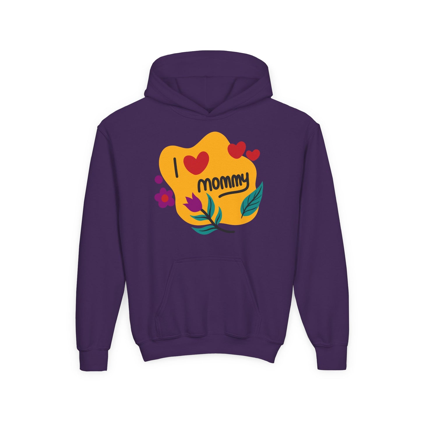 Youth Heavy Blend Hooded Sweatshirt - I love you mommy