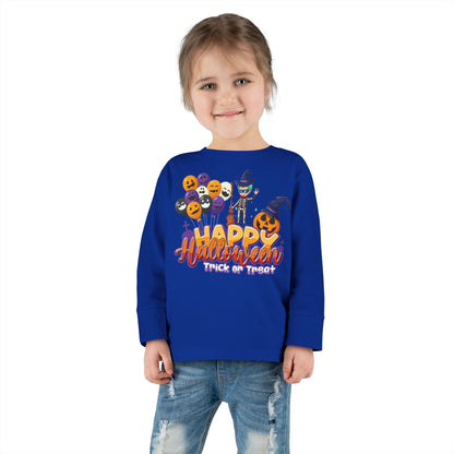 Toddler Long Sleeve Tee - Happy halloween trick or treat - [[{"value":"Wonderwear Kid"}]]