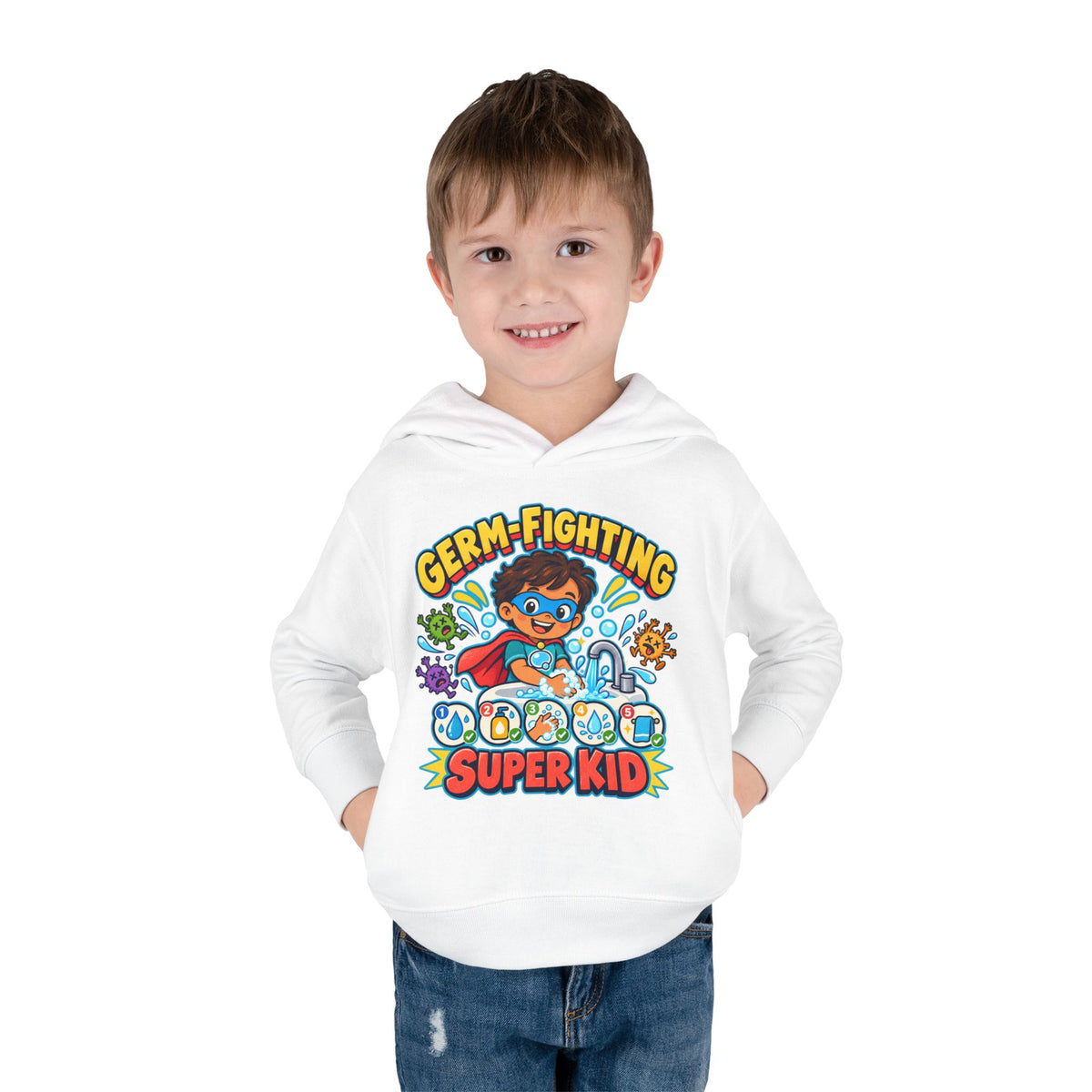 Toddler Hoodie — Germ-Fighting Super Kid