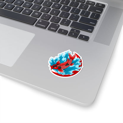 Kiss-Cut Vinyl Decals - Red koi Printify