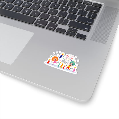 Kiss-Cut Stickers - Super kiddo lighting fireworks - [[{"value":"Wonderwear Kid"}]]