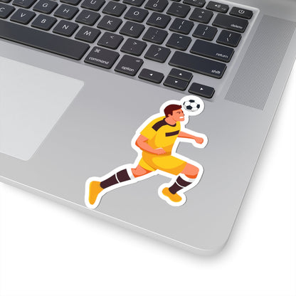 Kiss-Cut Stickers - Soccer Player Head Dribble Printify