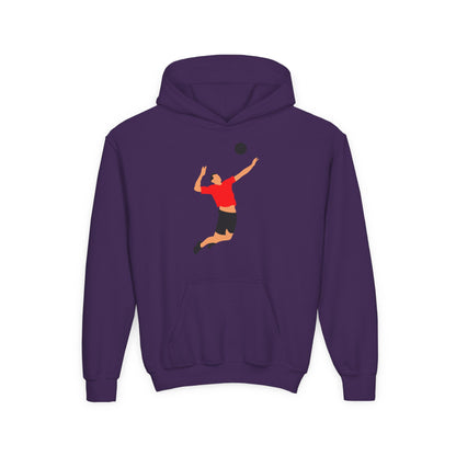 Youth Heavy Blend Hooded Sweatshirt - Volleyball Printify