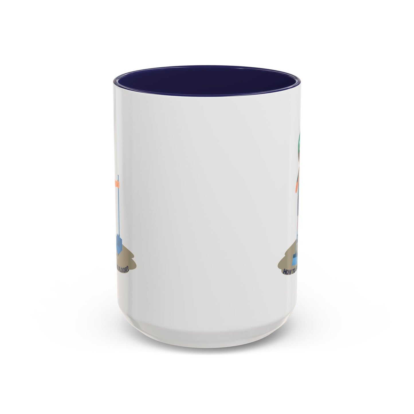 Accent Coffee Mug - Super kiddo sweeping floor