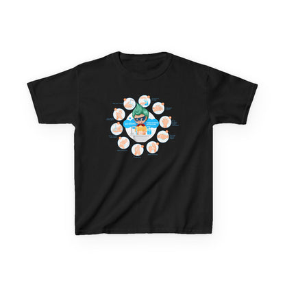 Kids Heavy Cotton™ Tee - Super kiddo hand washing steps - [[{"value":"Wonderwear Kid"}]]