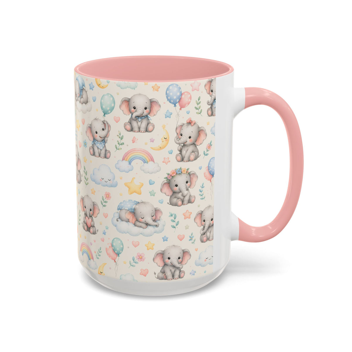 Accent Coffee Mug  (11/15 oz) - Baby Elephant Nursery