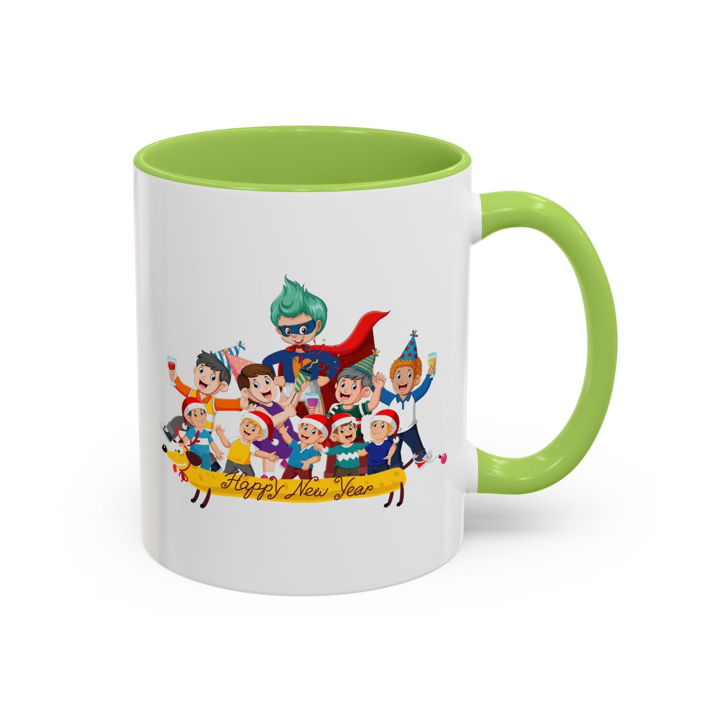 Accent Coffee Mug - Happy new year with friends