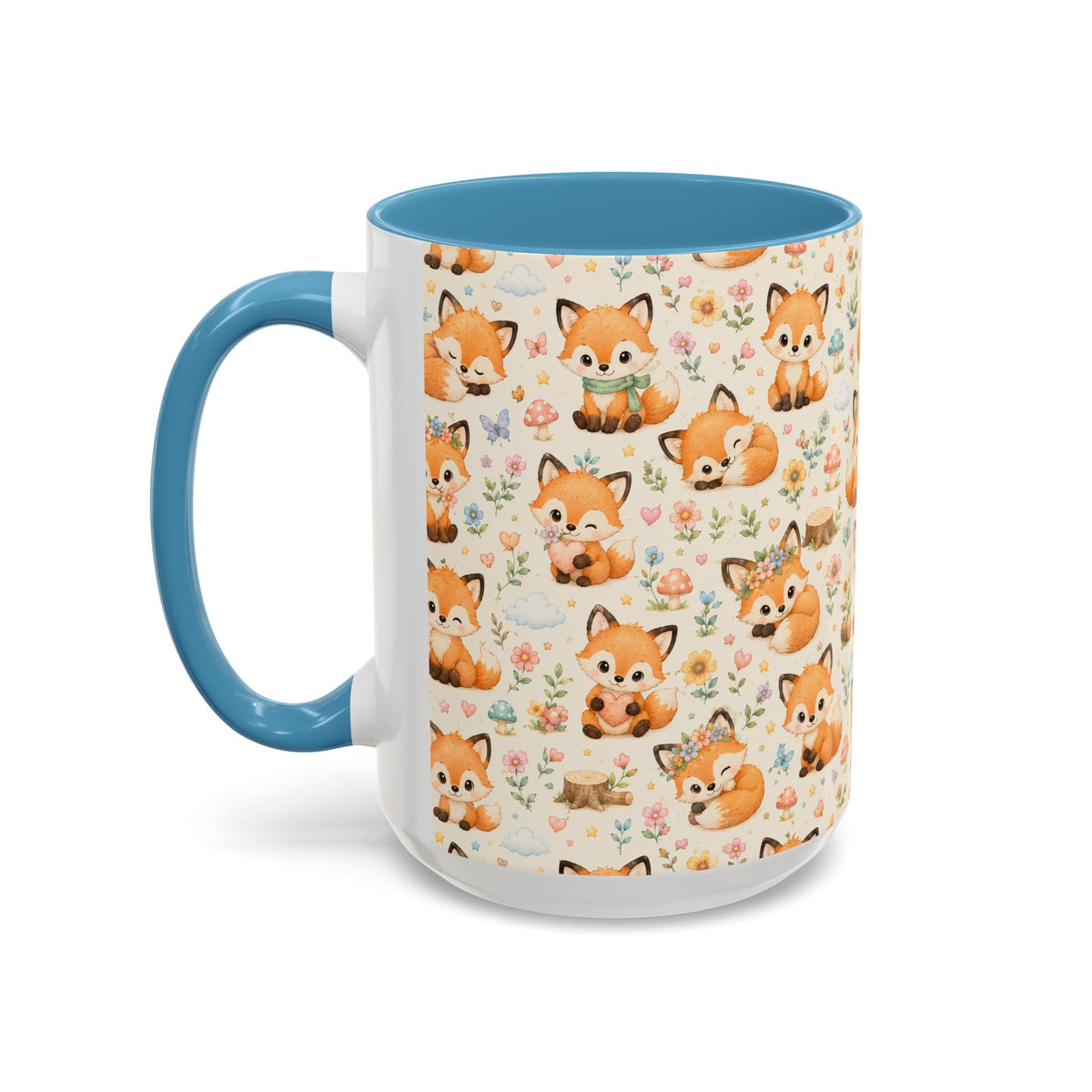 Accent Coffee Mug  (11/15 oz) - Baby foxes