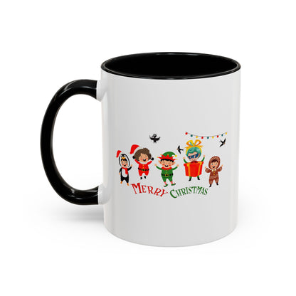 Accent Coffee Mug - Merry christmas by super kiddo and friends - [[{"value":"Wonderwear Kid"}]]