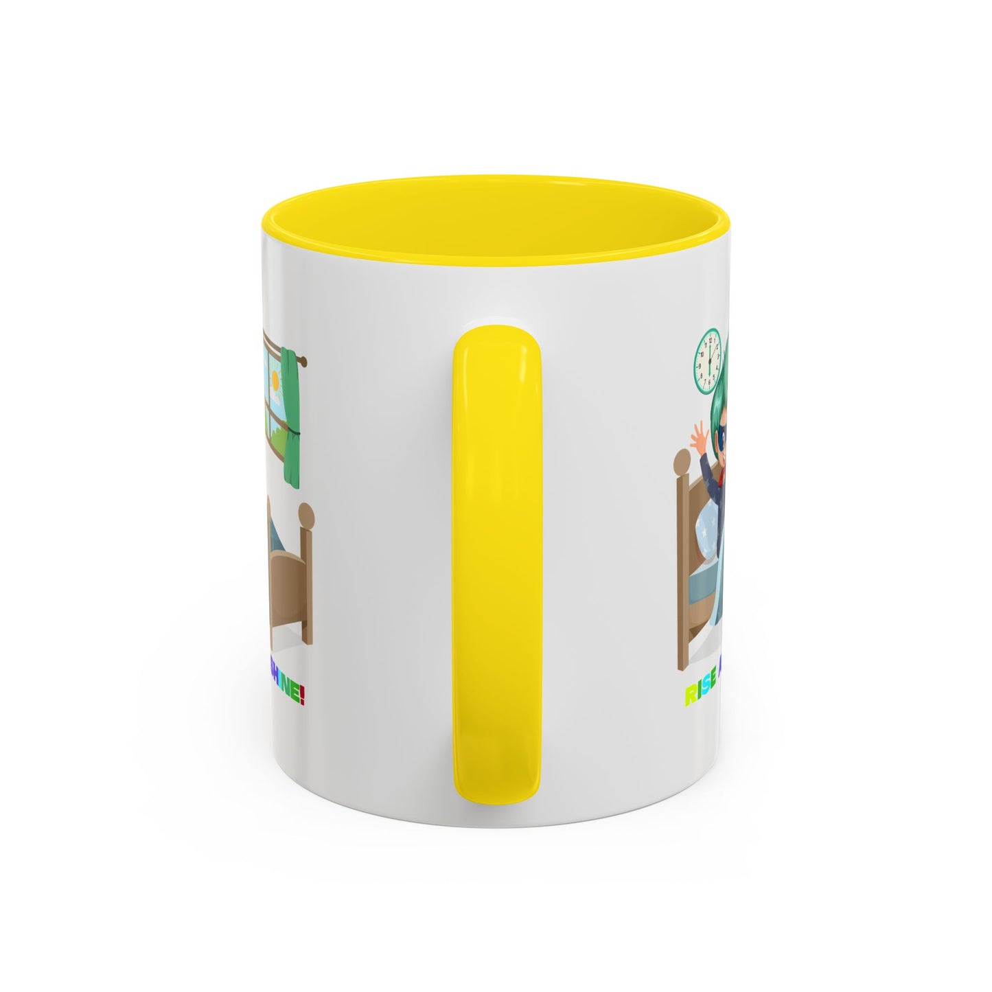 Accent Coffee Mug - Super kiddo teaches us to wake up early