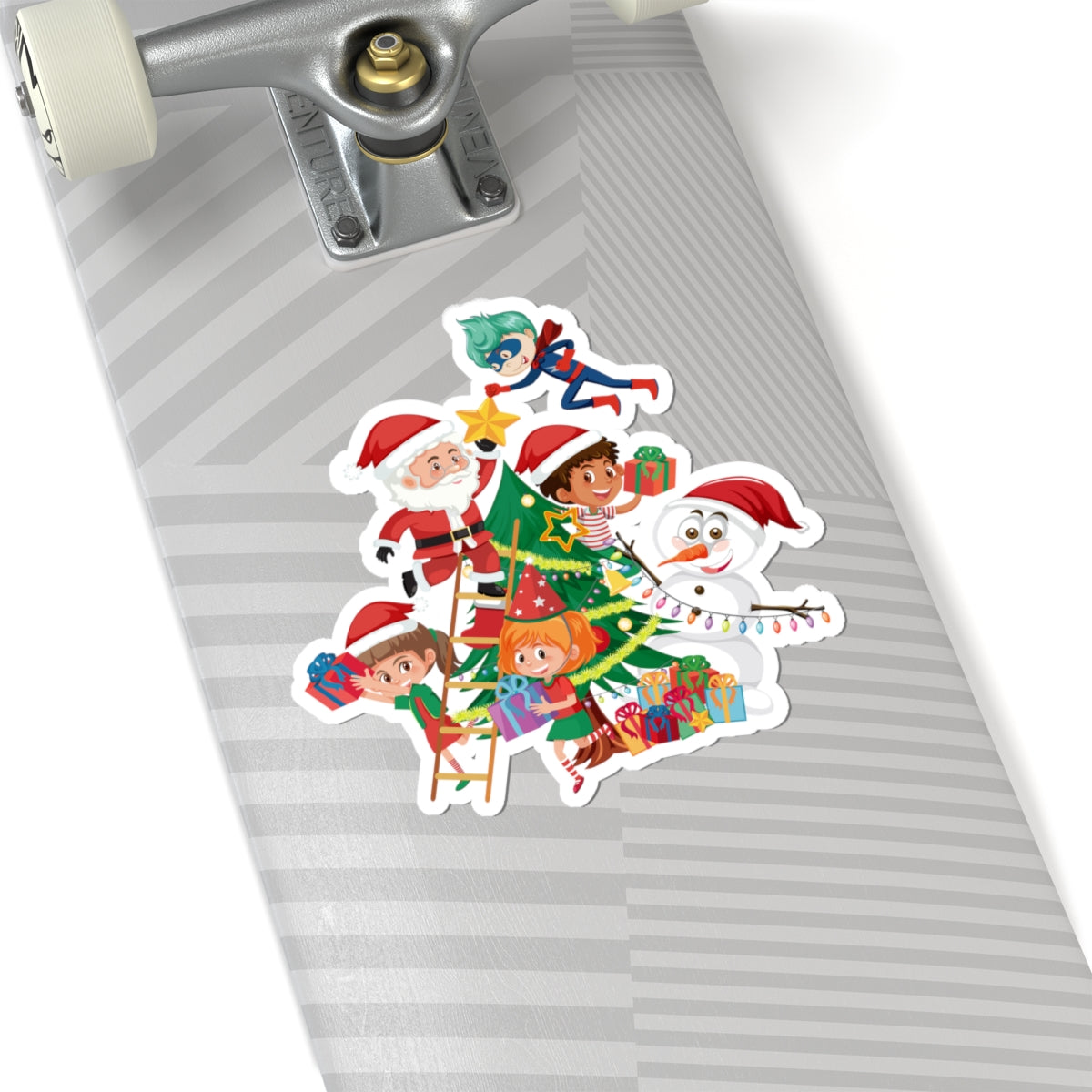 Kiss-Cut Stickers - Super kiddo making christmas tree - [[{"value":"Wonderwear Kid"}]]