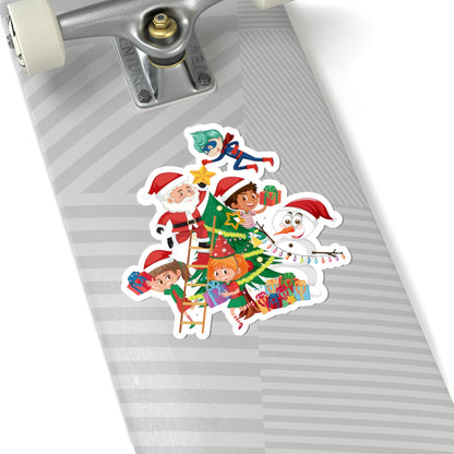 Kiss-Cut Stickers - Super kiddo making christmas tree - [[{"value":"Wonderwear Kid"}]]